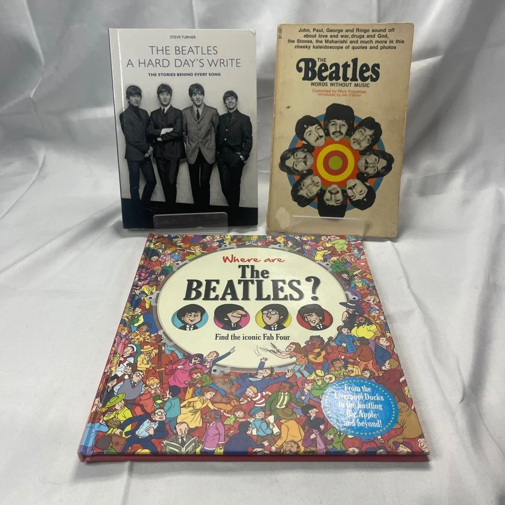 The Beatles Book Lot A Hard Days Write Words Without Music Where are The Beatles